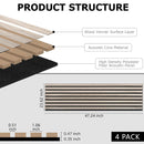 Parrot Uncle 4-Piece Pack Veneer Sound Acoustic Wood Wall Panels