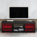 Parrot Uncle Modern 68-Inch TV Stand Media Console with LED Lights for Living Room