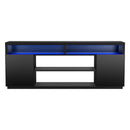 Parrot Uncle Modern 68-Inch TV Stand Media Console with LED Lights for Living Room