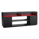 Parrot Uncle Modern 68-Inch TV Stand Media Console with LED Lights for Living Room