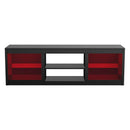 Parrot Uncle Modern 66-Inch LED TV Stand with 23-Inch Insert Electric Fireplace for Living Room