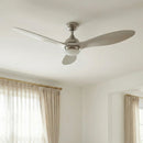 Parrot Uncle 56-Inch Bernardino Modern Brushed Nickel DC Motor Downrod Mount Reversible Ceiling Fan with Lighting and Remote Control (BBHTD20166E)