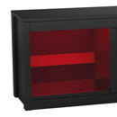 Parrot Uncle Modern 66-Inch LED TV Stand with 23-Inch Insert Electric Fireplace for Living Room