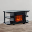 Parrot Uncle Decorative Modern 48-Inch TV Stand with 18-Inch Insert Electric Fireplace