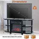 Parrot Uncle Decorative Modern 48-Inch TV Stand with 18-Inch Insert Electric Fireplace