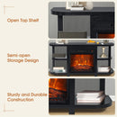 Parrot Uncle Decorative Modern 48-Inch TV Stand with 18-Inch Insert Electric Fireplace