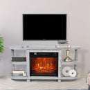 Parrot Uncle Decorative Modern 48-Inch TV Stand with 18-Inch Insert Electric Fireplace