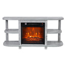 Parrot Uncle Decorative Modern 48-Inch TV Stand with 18-Inch Insert Electric Fireplace