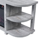 Parrot Uncle Decorative Modern 48-Inch TV Stand with 18-Inch Insert Electric Fireplace