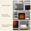 Parrot Uncle Decorative Modern 48-Inch TV Stand with 18-Inch Insert Electric Fireplace