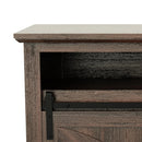 Parrot Uncle 68-Inch Farmhouse TV Stand with 23-Inch Insert Opening Electric Fireplace