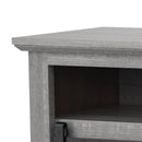 Parrot Uncle 68-Inch Farmhouse TV Stand with 23-Inch Insert Opening Electric Fireplace