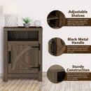 Parrot Uncle 18-Inch Solid Wood Farmhouse Nightstand for Bedroom in Brown or Grey or White