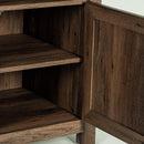 Parrot Uncle 18-Inch Solid Wood Farmhouse Nightstand for Bedroom in Brown or Grey or White