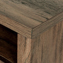Parrot Uncle 18-Inch Solid Wood Farmhouse Nightstand for Bedroom in Brown or Grey or White