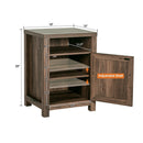 Parrot Uncle 18-Inch Solid Wood Farmhouse Nightstand for Bedroom in Brown or Grey or White