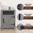 Parrot Uncle 18-Inch Solid Wood Farmhouse Nightstand for Bedroom in Brown or Grey or White