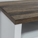 Parrot Uncle 18-Inch Solid Wood Farmhouse Nightstand for Bedroom in Brown or Grey or White
