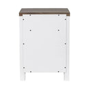 Parrot Uncle 18-Inch Solid Wood Farmhouse Nightstand for Bedroom in Brown or Grey or White