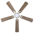 Parrot Uncle 52-Inch Tata Nagar Industrial Brush Nickel Downrod Mount Reversible Ceiling Fan with Lighting and Remote Control (BBLAB017A0)