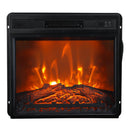 Parrot Uncle 68-Inch Farmhouse TV Stand with 23-Inch Insert Opening Electric Fireplace