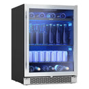 Brisas 24 in. 8-Bottle and 112-Can Single Zone Beverage Cooler in Stainless Steel (BBV24C01AG)