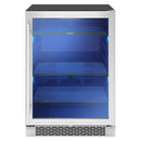 Brisas 24 in. 8-Bottle and 112-Can Single Zone Beverage Cooler in Stainless Steel (BBV24C01AG)