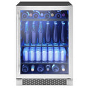 Brisas 24 in. 8-Bottle and 112-Can Single Zone Beverage Cooler in Stainless Steel (BBV24C01AG)