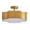 Parrot Uncle 3-Light Vintage Golden LED Semi Flush Mount Light for Entrance, Closet, Kitchen (BBW9279-3110V)