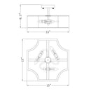 Parrot Uncle 3-Light Vintage Golden LED Semi Flush Mount Light for Entrance, Closet, Kitchen (BBW9279-3110V)