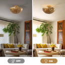 Parrot Uncle 16-Inch, 3-Light Farmhouse Golden Semi-Flush Mount Ceiling Lighting (BBW9353-3GD)