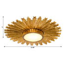 Parrot Uncle Golden Sunburst Flush Mount LED Lighting (BBW9602-2)