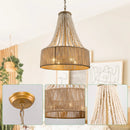 Parrot Uncle 4-Light Golden Farmhouse Dry Rated Chandelier (BBW9738-4)