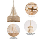 Parrot Uncle 4-Light Golden Farmhouse Dry Rated Chandelier (BBW9738-4)