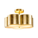 Parrot Uncle Golden Modern Semi Flush 3-Light Ceiling Lighting (BBW9744-3)