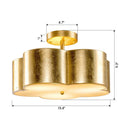 Parrot Uncle Golden Modern Semi Flush 3-Light Ceiling Lighting (BBW9744-3)