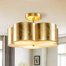 Parrot Uncle Golden Modern Semi Flush 3-Light Ceiling Lighting (BBW9744-3)