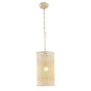 Parrot Uncle 1-Light Wooden Beads Farmhouse Beige Dry Rated Island Pendant Lighting (BBW9747-1)