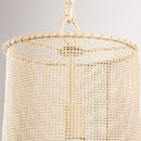 Parrot Uncle 1-Light Wooden Beads Farmhouse Beige Dry Rated Island Pendant Lighting (BBW9747-1)