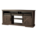 Parrot Uncle 68-Inch Farmhouse TV Stand with Double Sliding Barn Doors for Living Room
