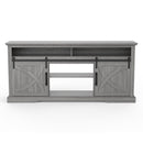 Parrot Uncle 68-Inch Farmhouse TV Stand with Double Sliding Barn Doors for Living Room