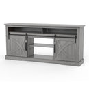 Parrot Uncle 68-Inch Farmhouse TV Stand with Double Sliding Barn Doors for Living Room