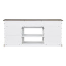 Parrot Uncle 68-Inch Farmhouse TV Stand with Double Sliding Barn Doors for Living Room