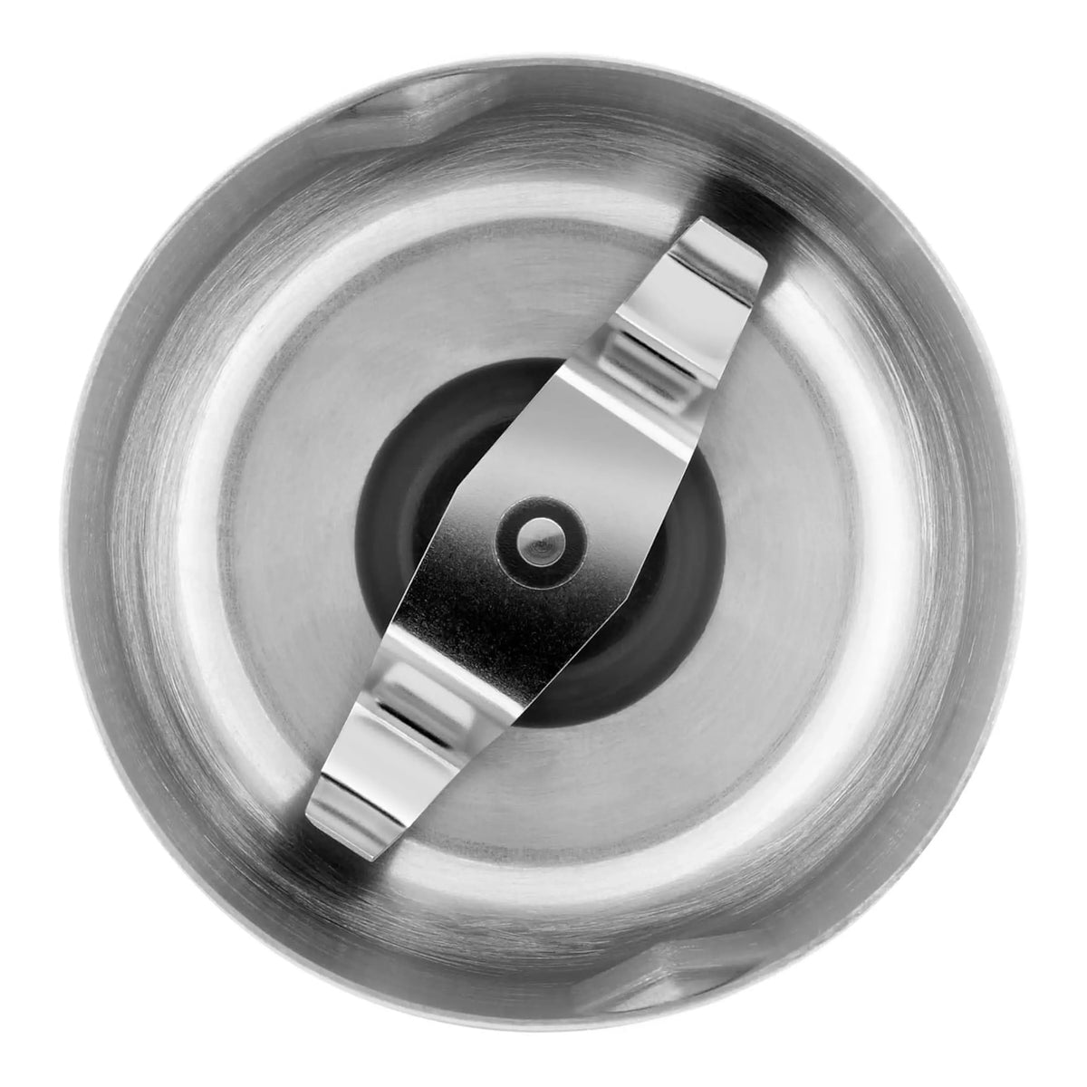 Stainless grinding chamber with two-blade assembly for a blade grinder