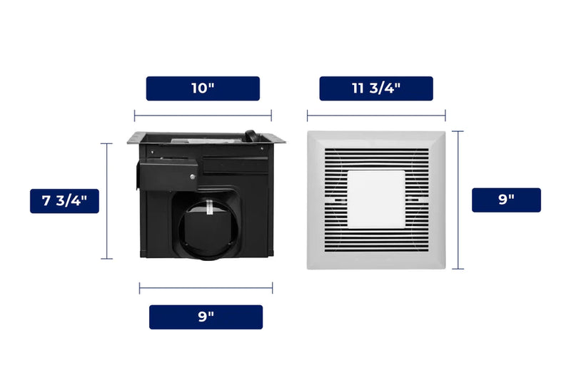 Hauslane 120 CFM Bathroom Exhaust Fan with LED Light (BF200HM-5000K)