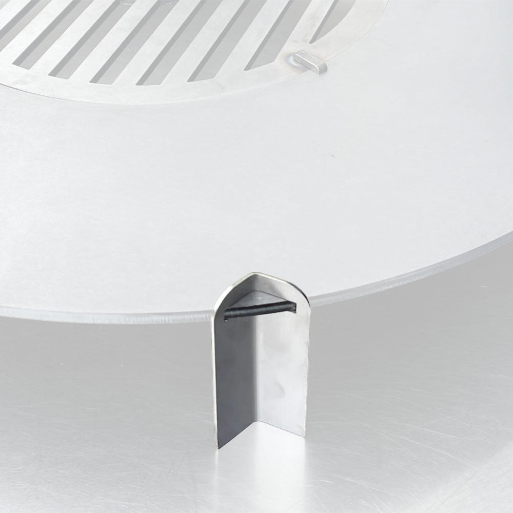 Stainless side support bracket for flat top griddle insert