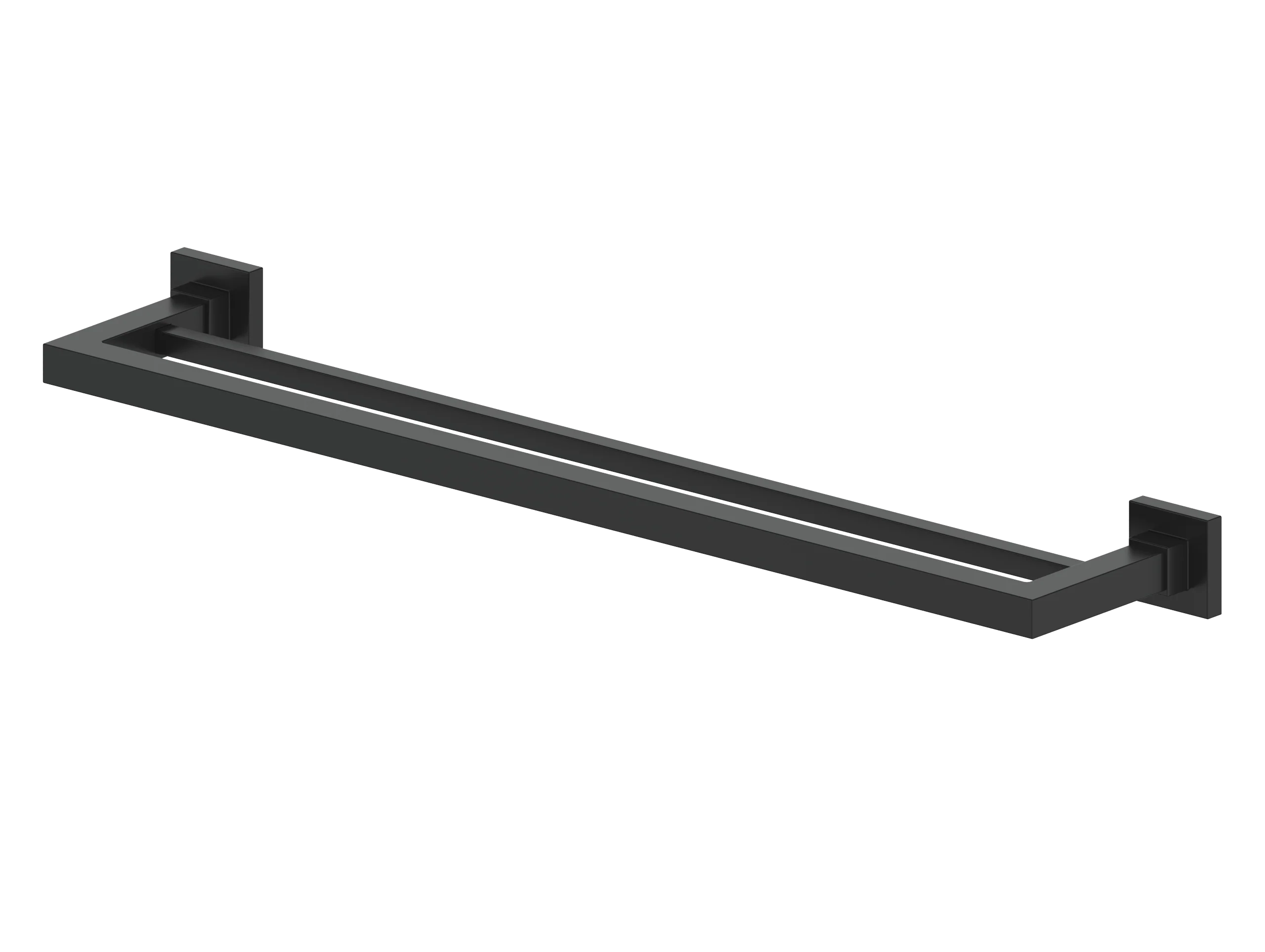 ZLINE Bliss double towel rail in matte black with two wall-mounted end brackets