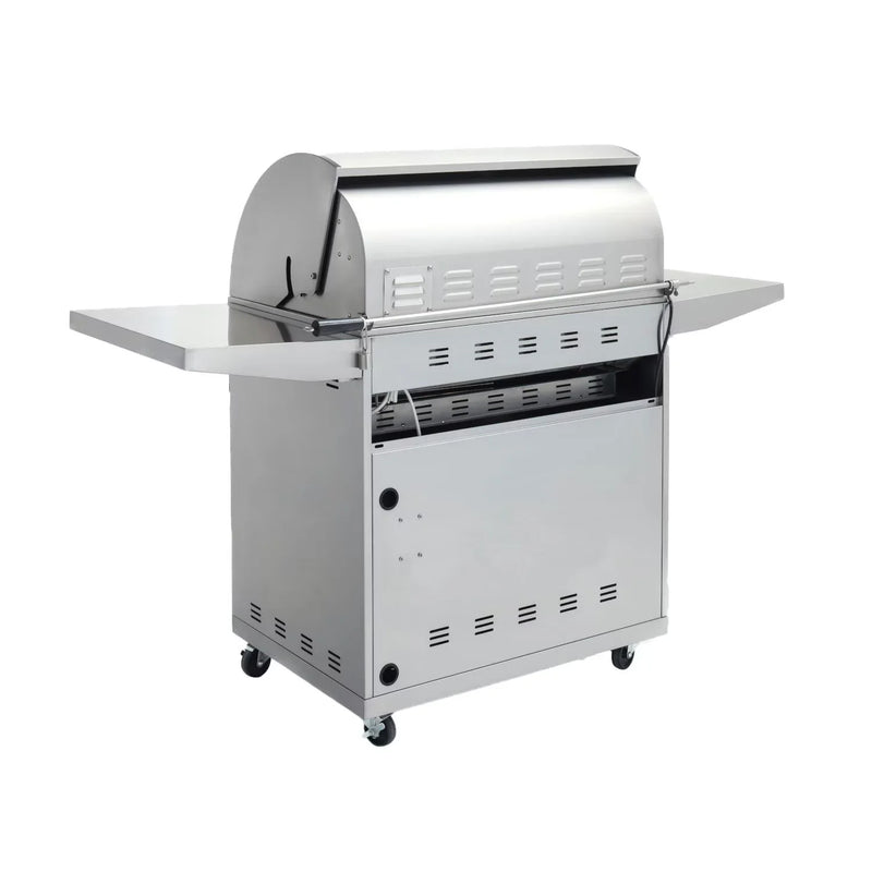 Blaze Grill Package - Premium LTE 32-Inch 4-Burner Built-In Propane Gas Grill With Rear Infrared Burner and Lift-Assist Hood and  Grill Cart in Stainless Steel