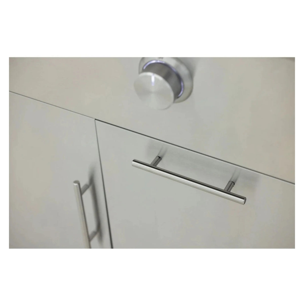 Stainless steel cabinet drawer handle and round control knob