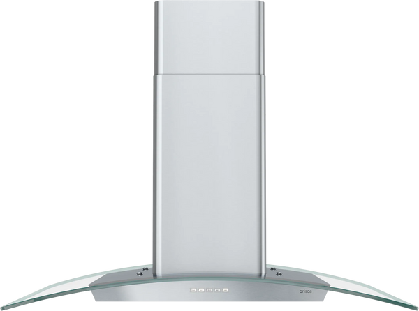 Brisas Curved Glass Wall, 36" G, in Stainless Steel (BMI-E36DG)